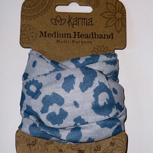 Karma Accessories - Karma Blue Leopard Medium Headband - #1001
